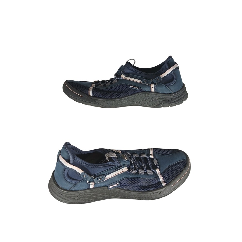 JSport by Jambu Tiger Mesh Navy Blue Water Ready Sneakers S9TIG71 Womens 6M